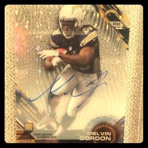 Topps High Tek Melvin Gordon Auto Rookie card